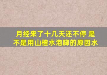 月经来了十几天还不停 是不是用山楂水泡脚的原因水